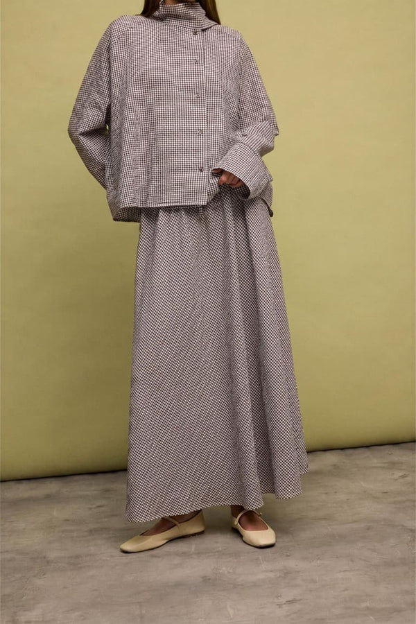 A-Line Patterned Maxi Skirt