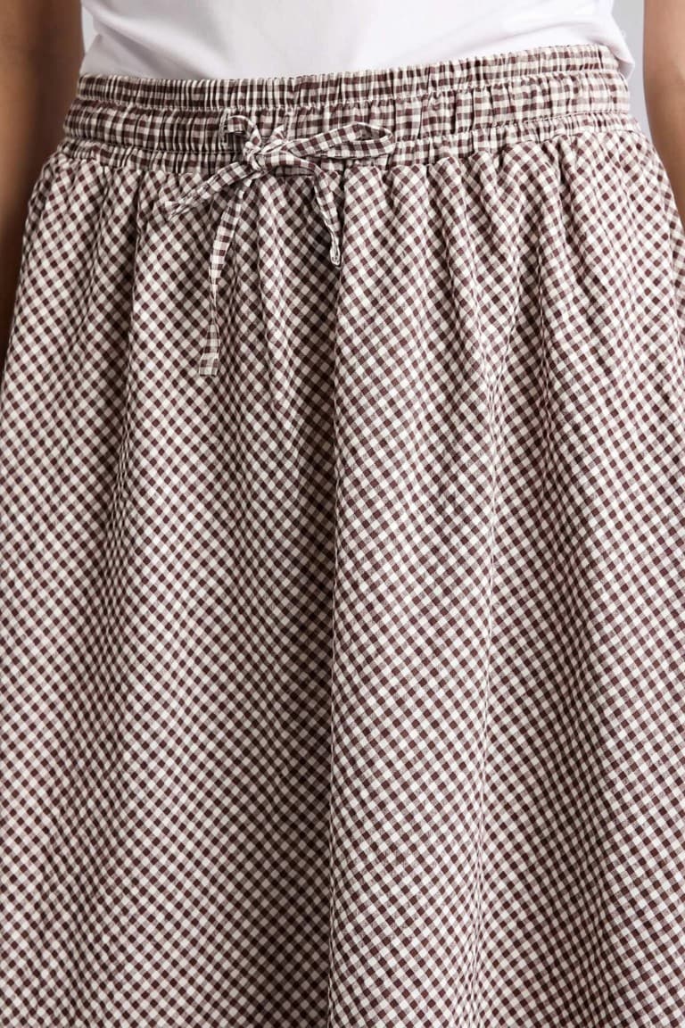 A-Line Patterned Maxi Skirt
