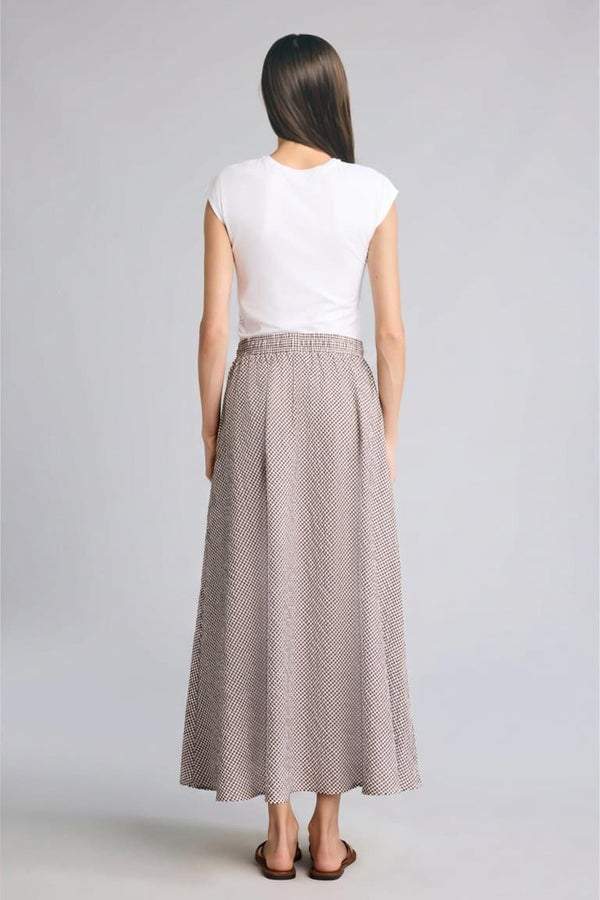 A-Line Patterned Maxi Skirt