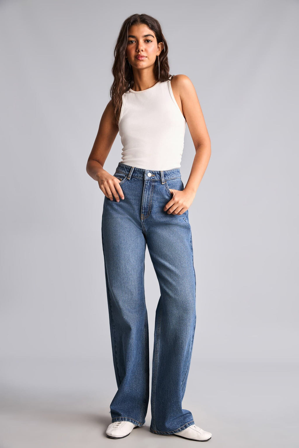 High Waist 90s Wide Leg Jeans
