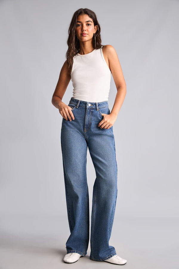 High Waist 90s Wide Leg Jeans