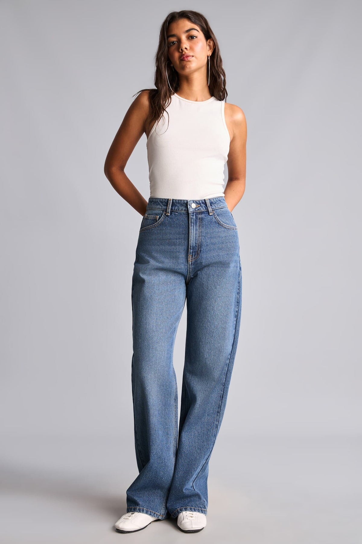 High Waist 90s Wide Leg Jeans