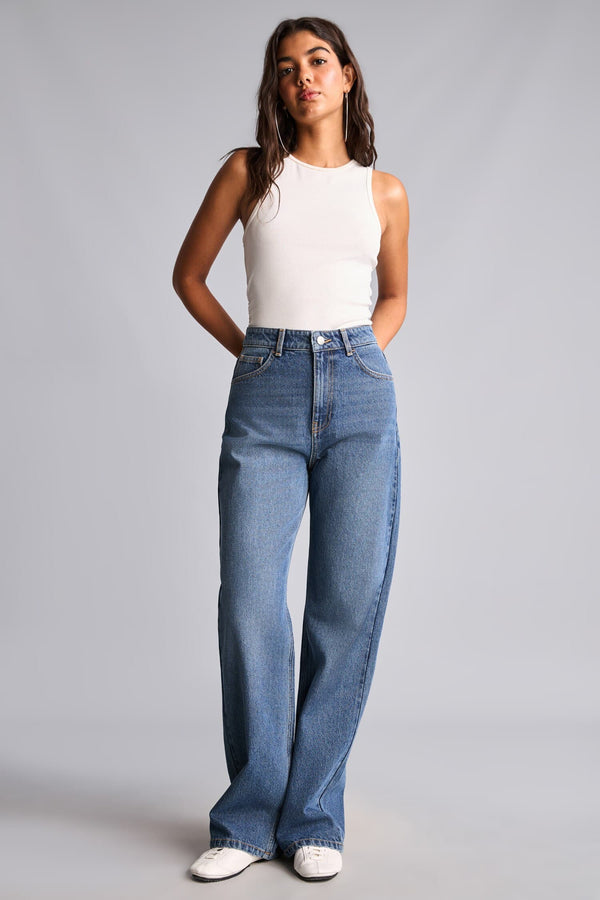 High Waist 90s Wide Leg Jeans