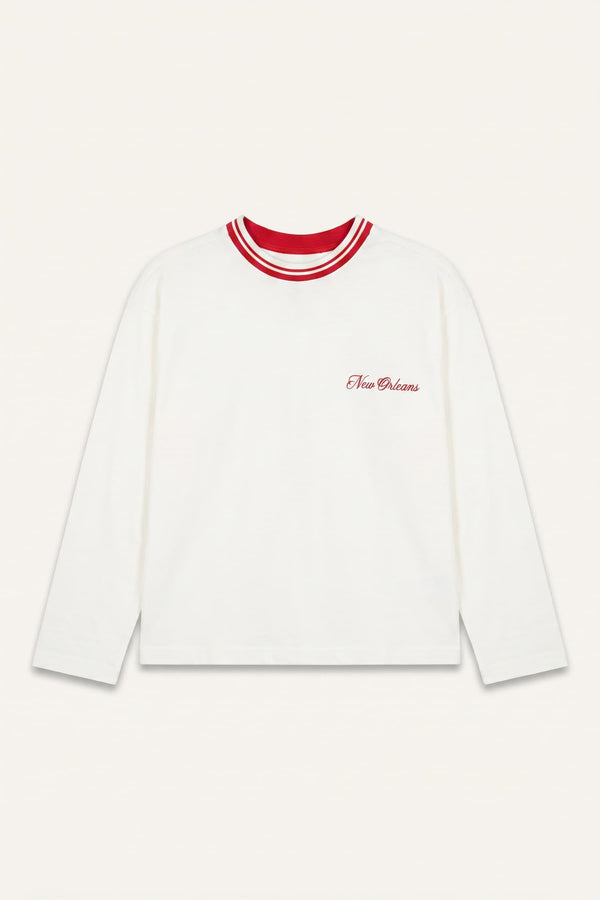 100% Cotton Overless Crew Neck Printed Long Sleeve T-Shirt Baby Boy