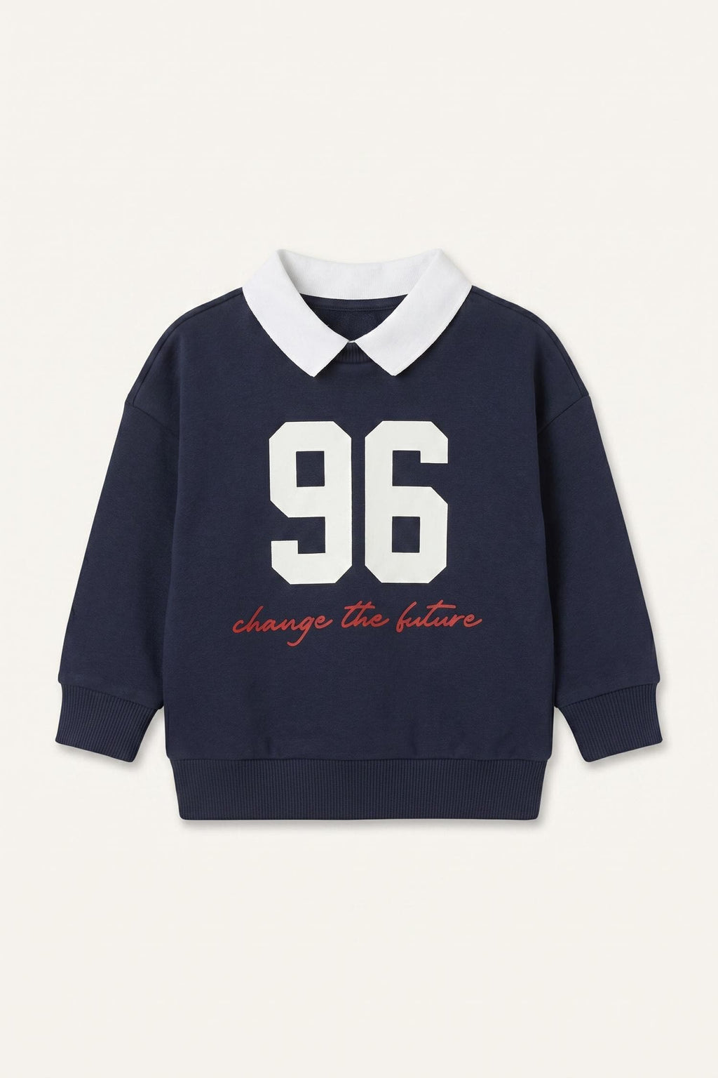 100% Cotton Overless Polo Neck Printed Sweatshirt Fabric Sweatshirt Baby Boy