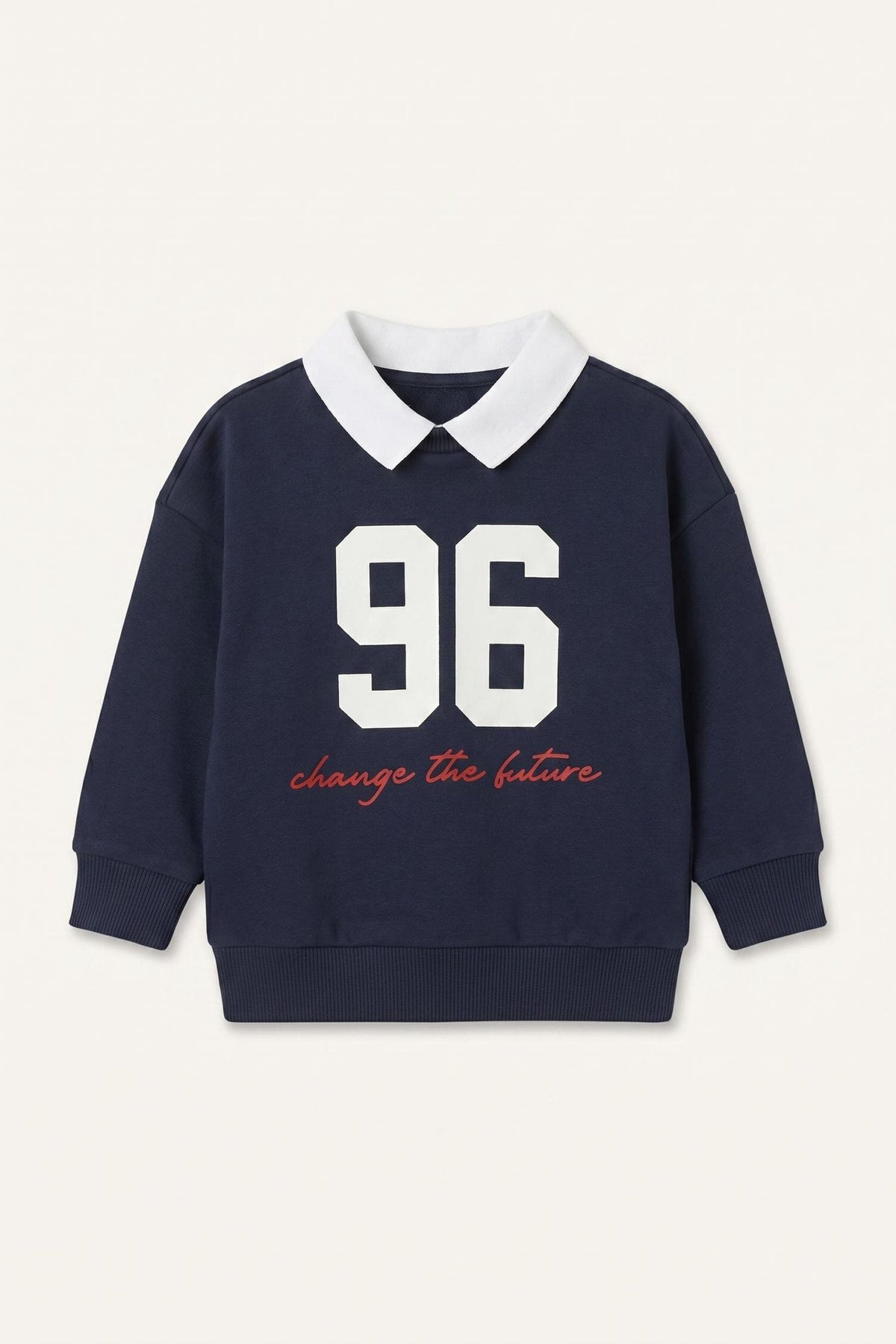 100% Cotton Overless Polo Neck Printed Sweatshirt Fabric Sweatshirt Baby Boy