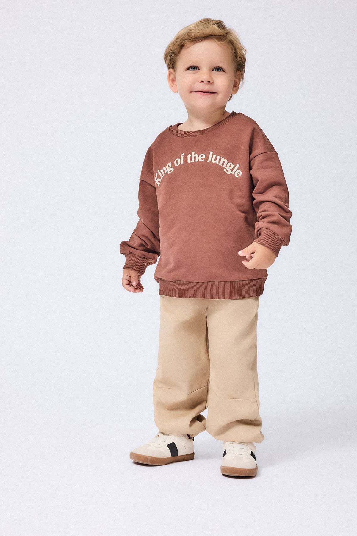 Stretchy Waist Cotton Jogger Pants Baby Boy Main image
