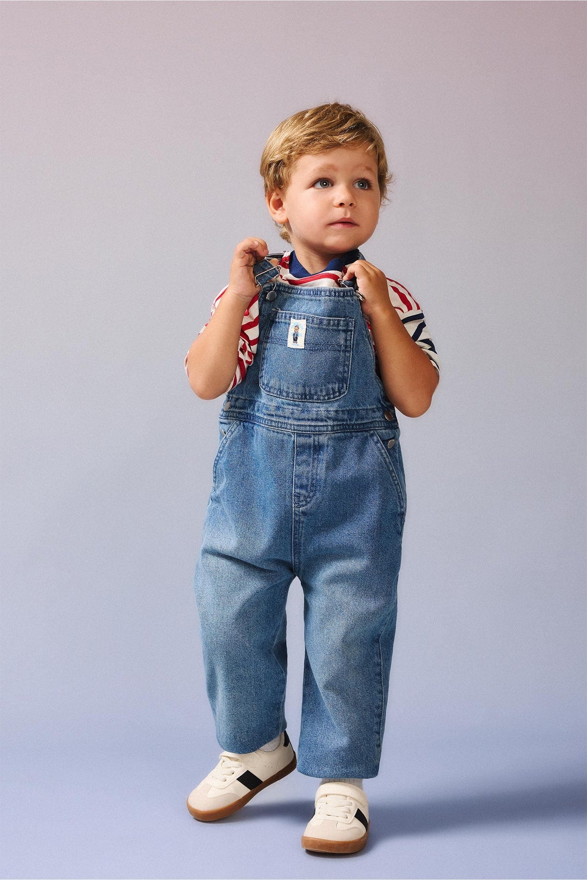 100% Cotton Light Blue Jean Salopet Jumpsuit Baby Boy