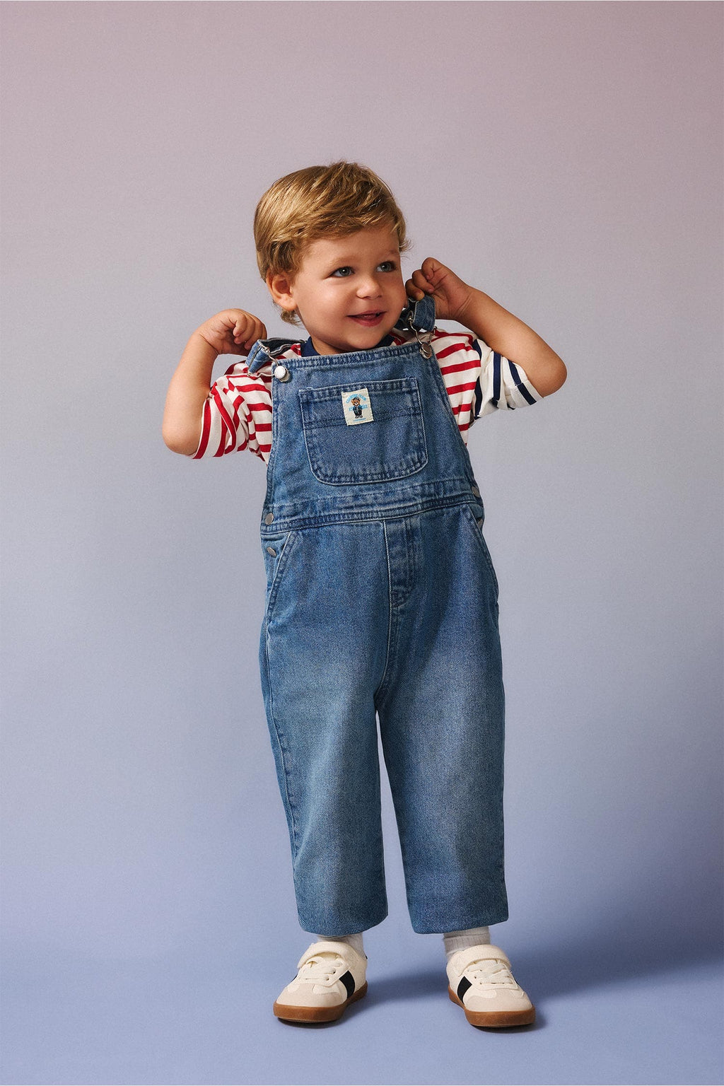 100% Cotton Light Blue Jean Salopet Jumpsuit Baby Boy