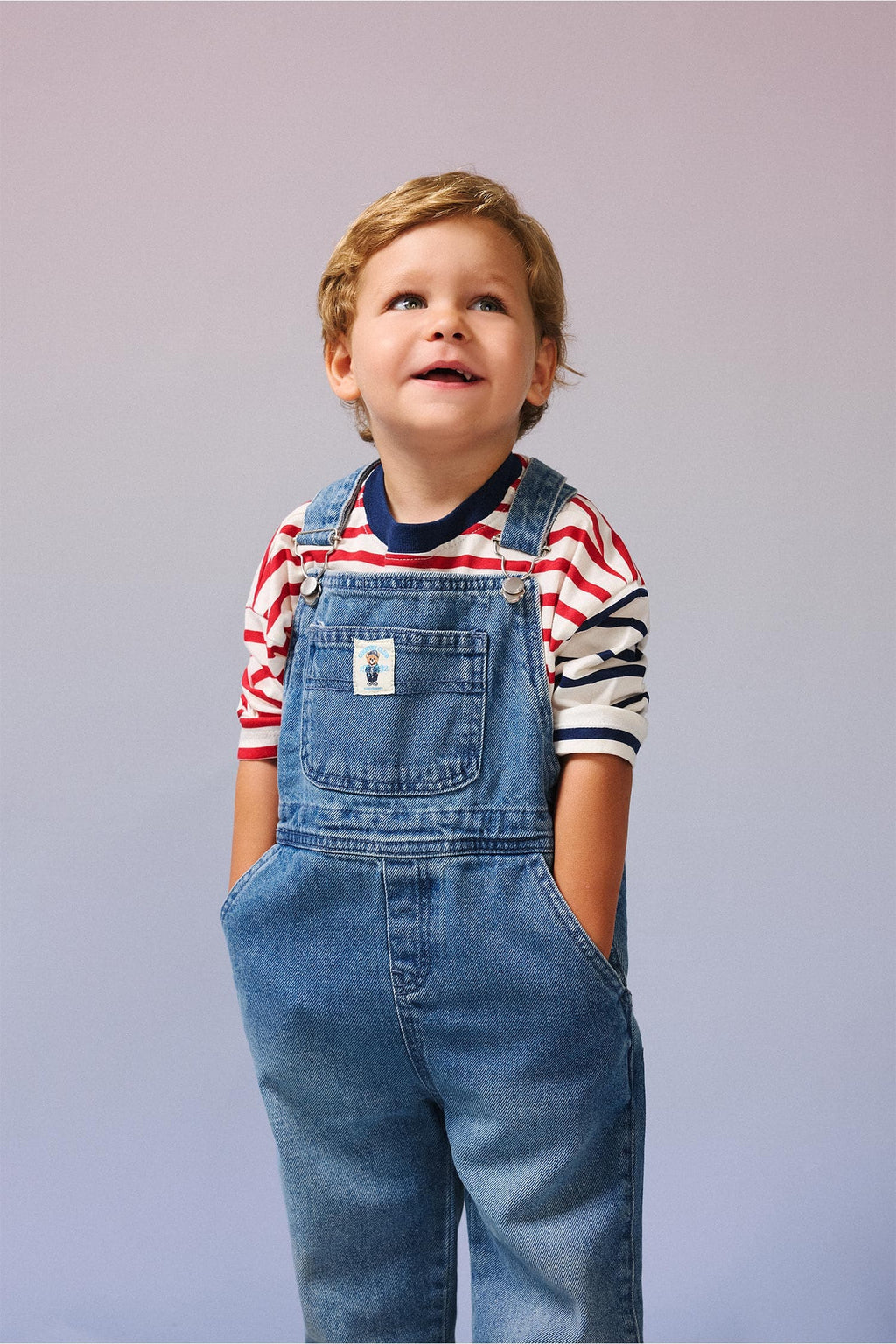 100% Cotton Light Blue Jean Salopet Jumpsuit Baby Boy