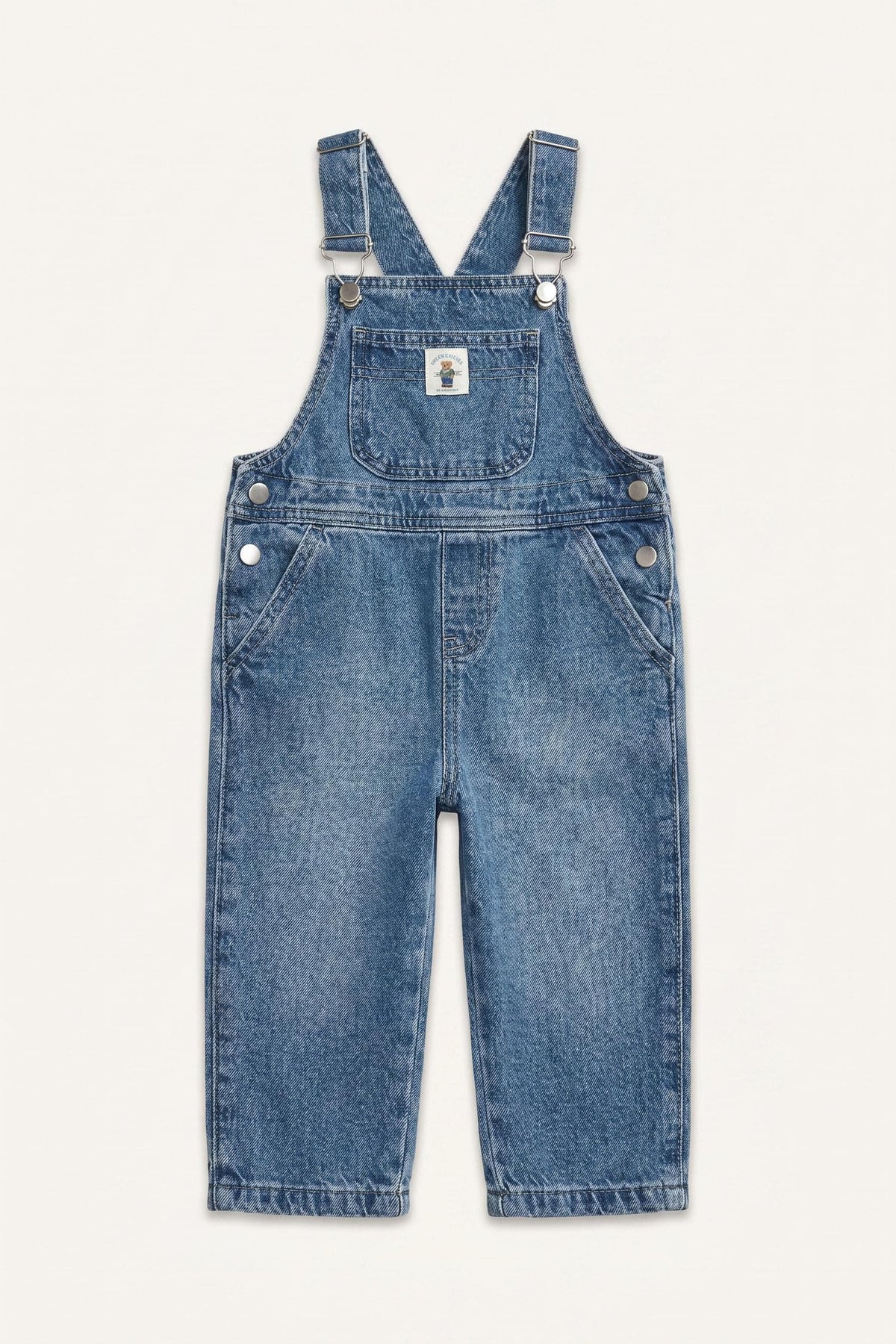 100% Cotton Light Blue Jean Salopet Jumpsuit Baby Boy