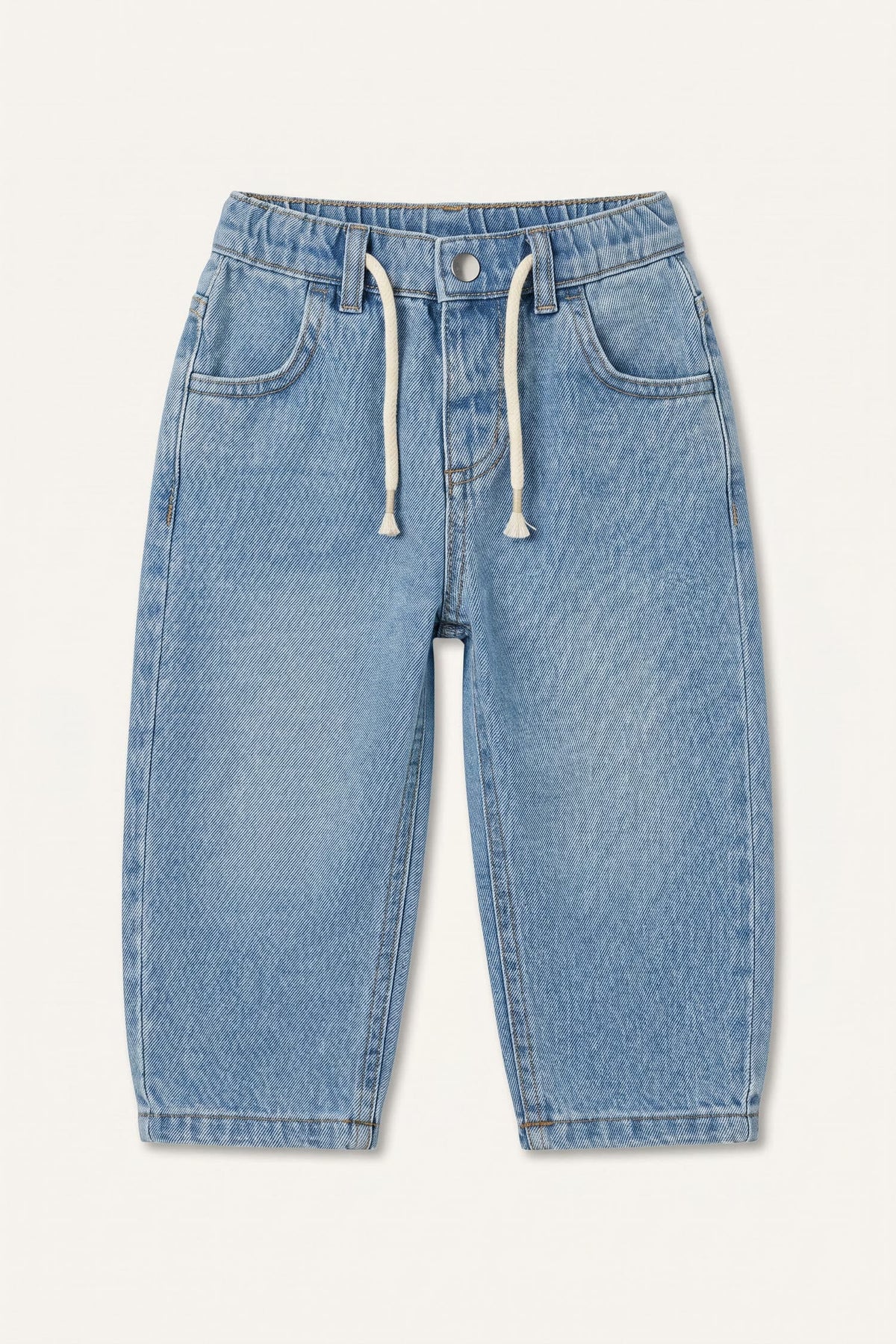 Balloon Fit Stretchy Banded Leg Jeans Light Blue Pants Baby Boy Main image