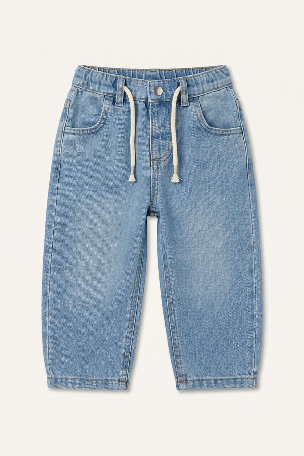 Balloon Fit Stretchy Banded Leg Jeans Light Blue Pants Baby Boy