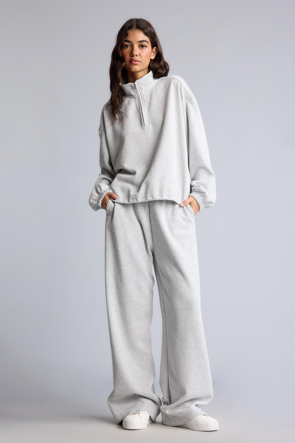 Wide Leg Knitwear Look Trousers