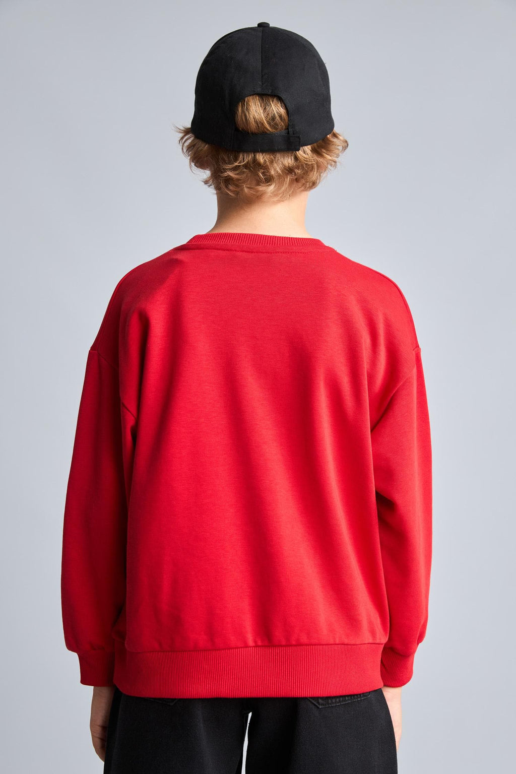 Regular Fit Crew Neck College Printed Sweatshirt Boys