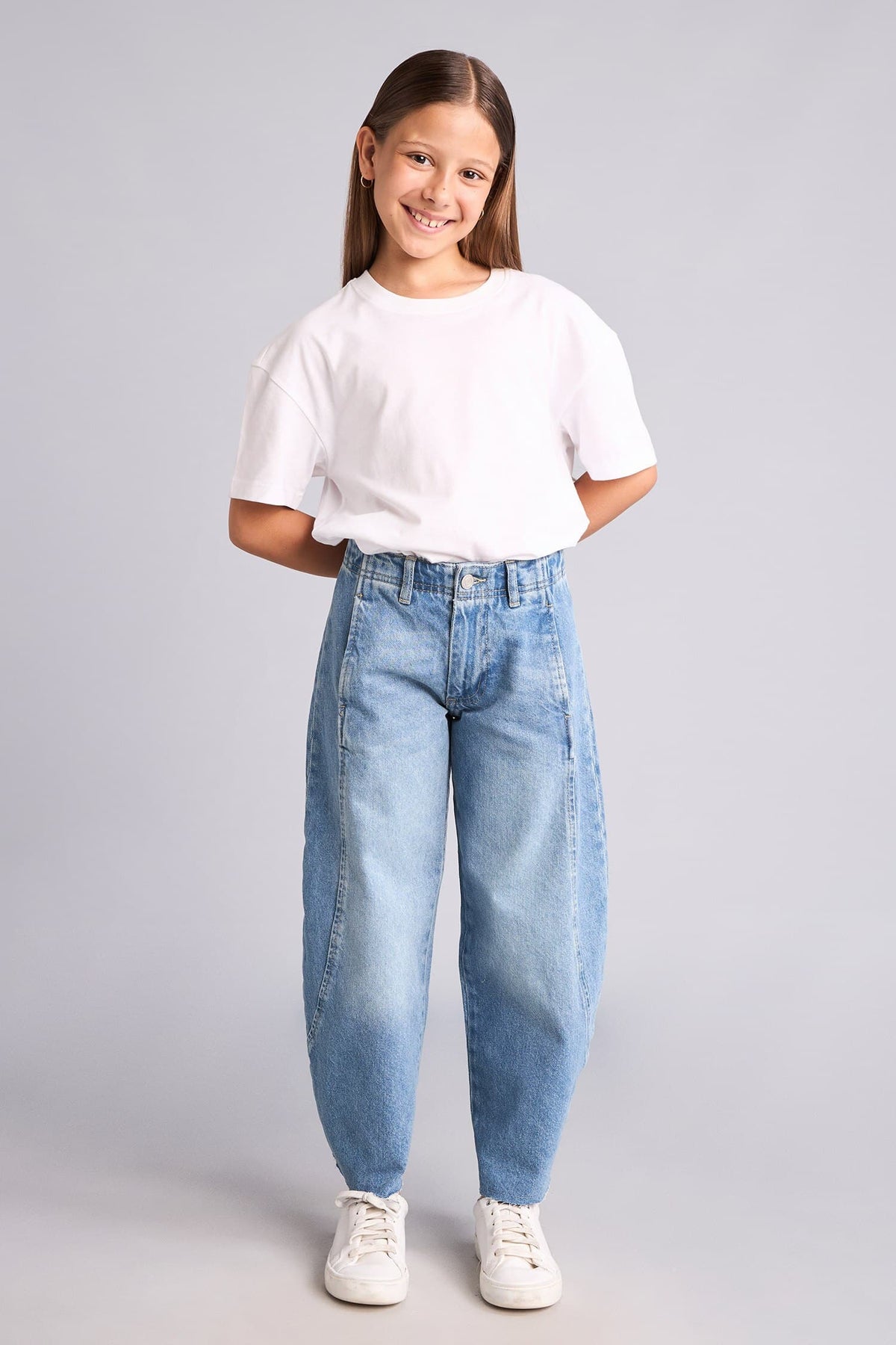 100% Cotton Barrel Fit Jeans Girls Main image