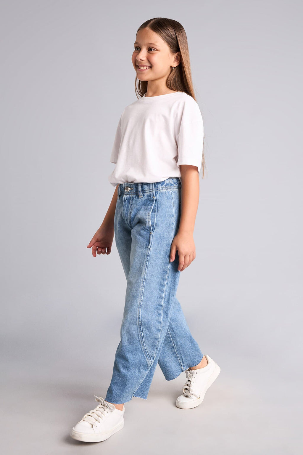 100% Cotton Barrel Fit Jeans Girls