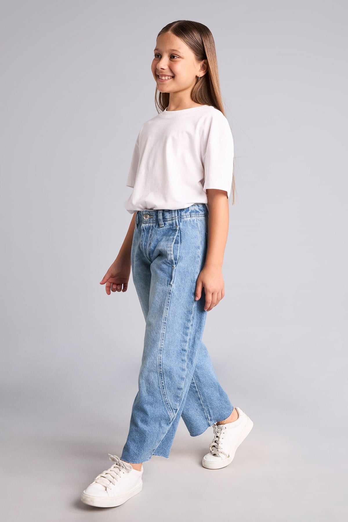100% Cotton Barrel Fit Jeans Girls