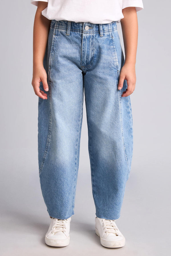 100% Cotton Barrel Fit Jeans Girls