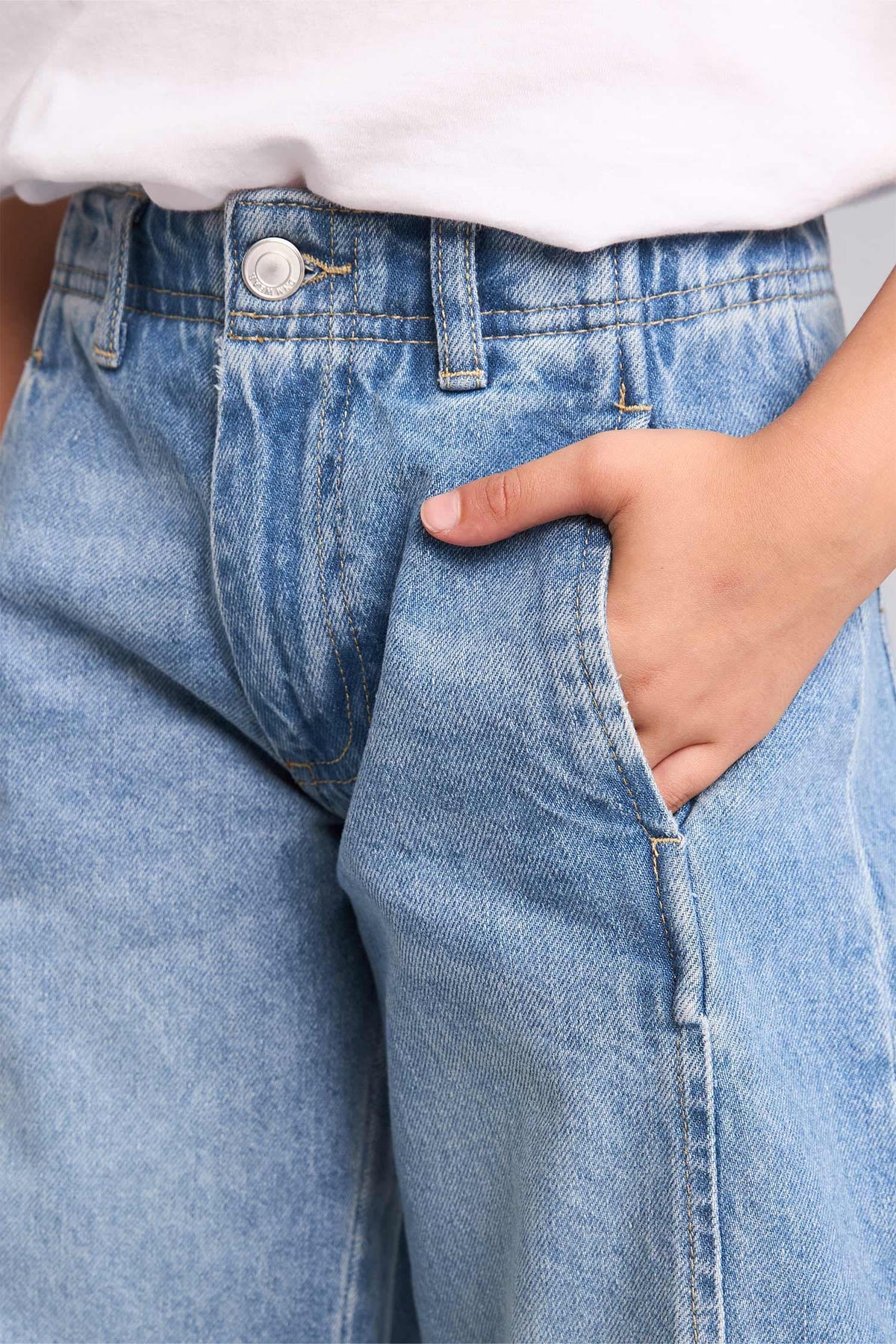 100% Cotton Barrel Fit Jeans Girls