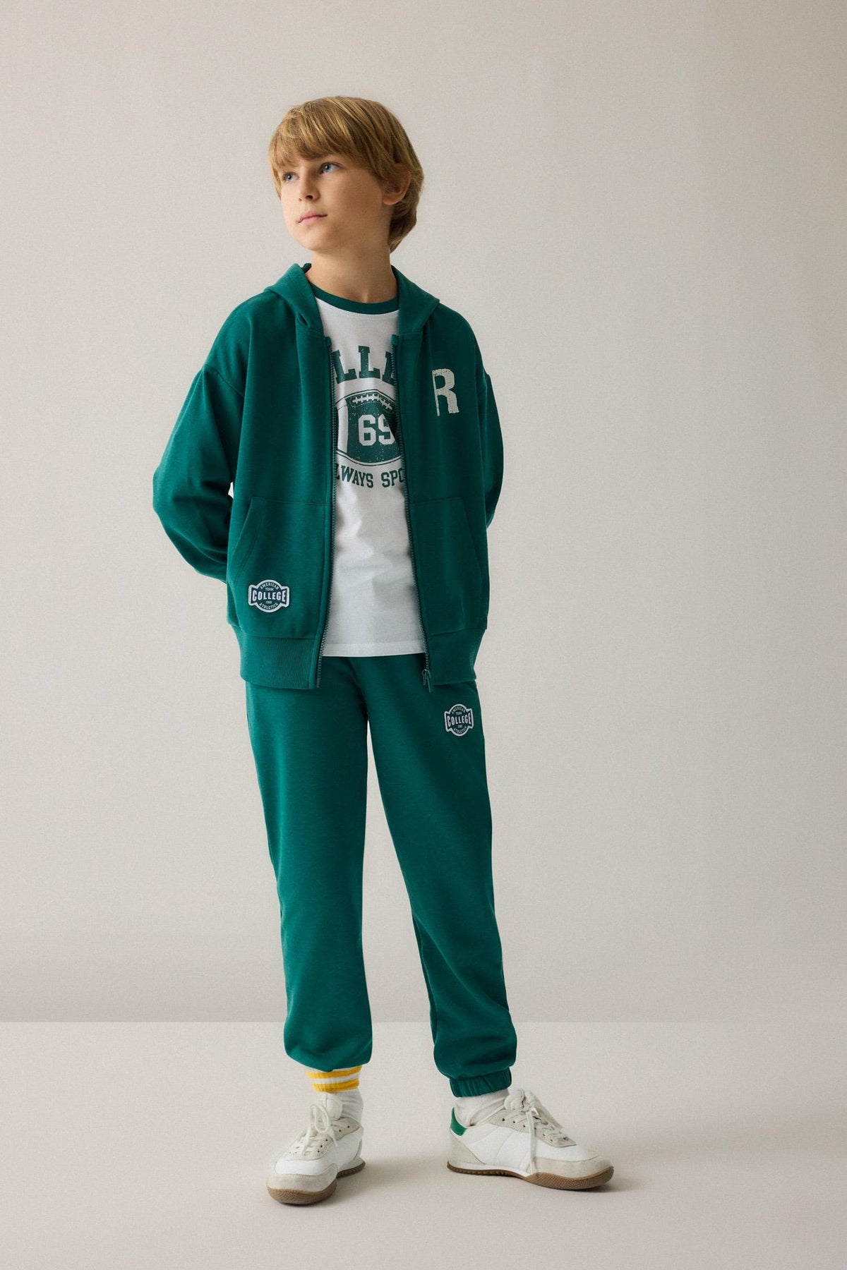 Regular Jogger Fit College Printed Sweatpants Boys