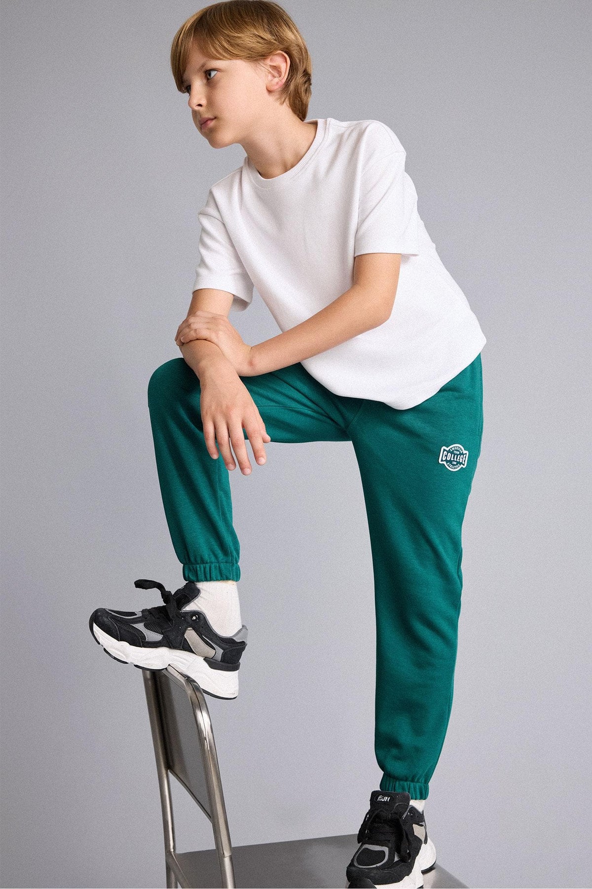 Regular Jogger Fit College Printed Sweatpants Boys