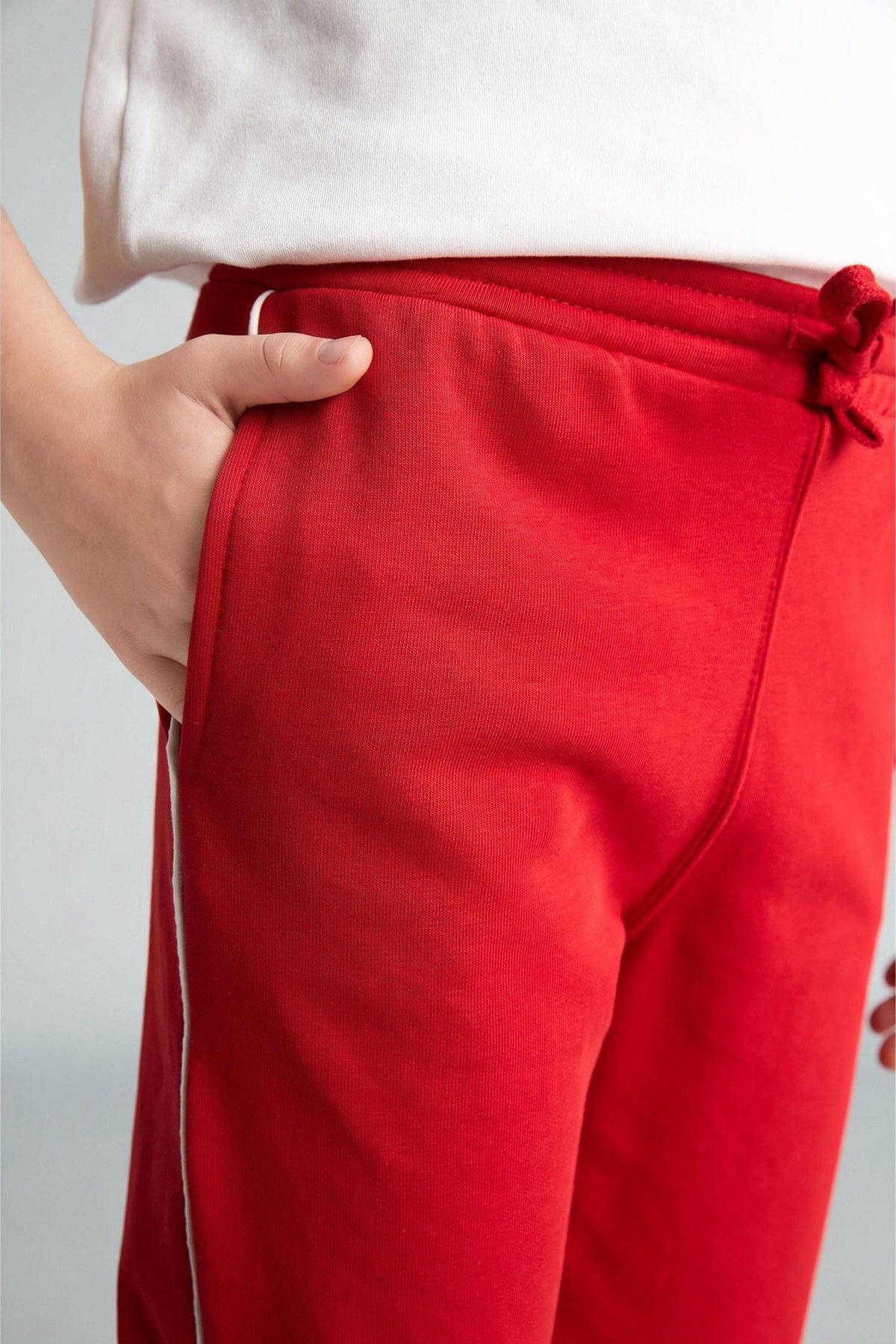 Regular Jogger Fit Printed Red Sweatpants Boys