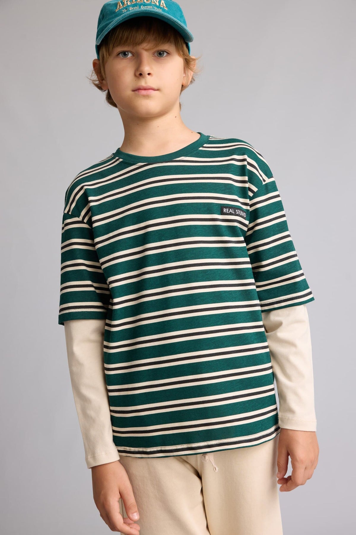 2Pack Crew Neck Long Sleeve Top Elastic Leg Bottom Set Boy