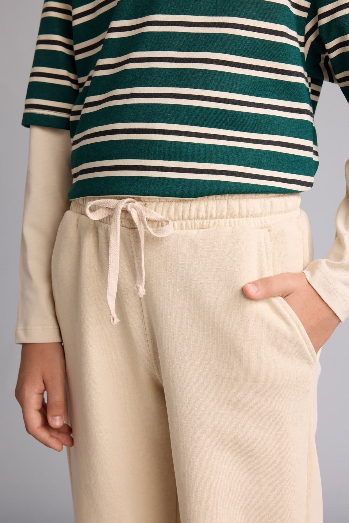 2Pack Crew Neck Long Sleeve Top Elastic Leg Bottom Set Boy
