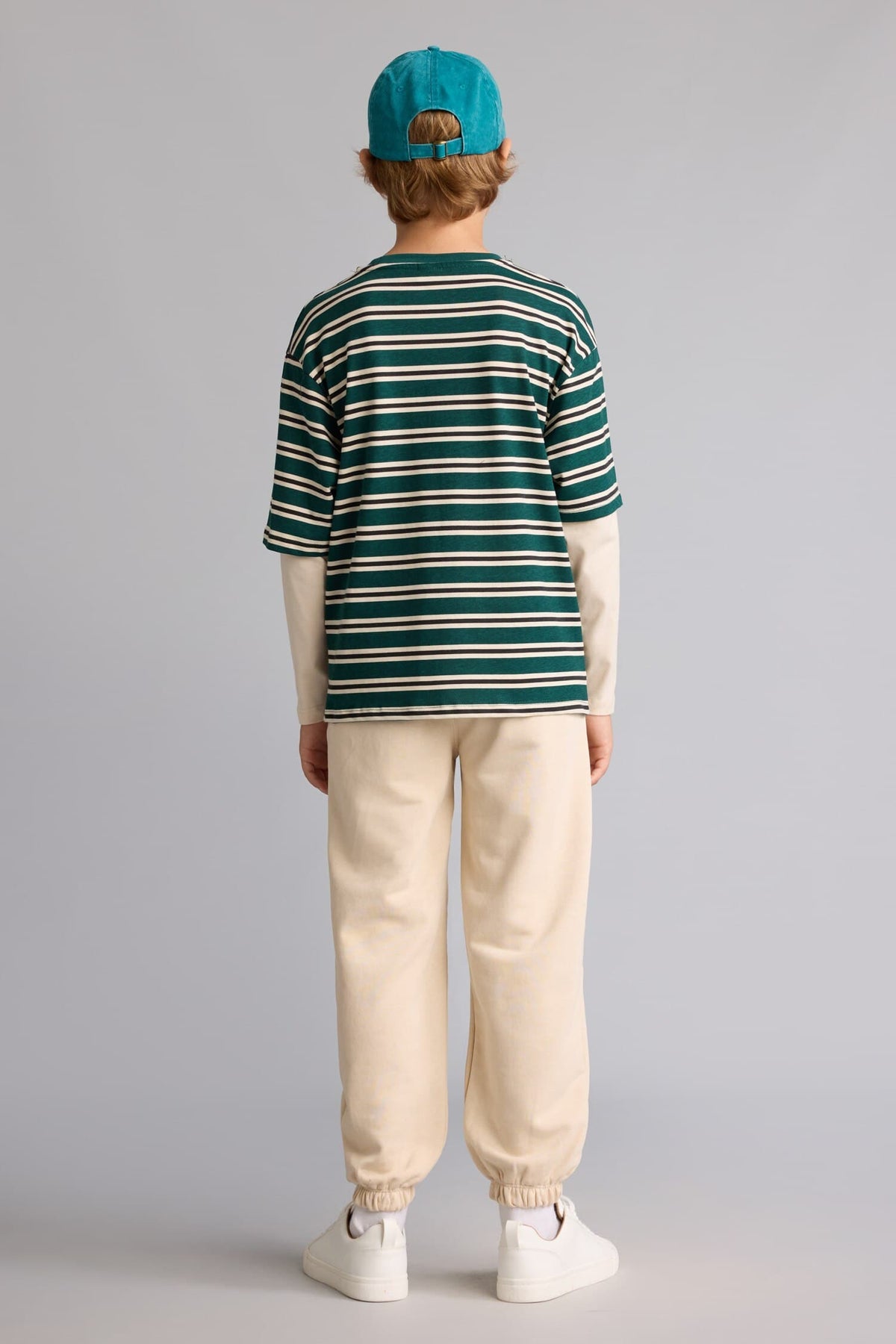 2Pack Crew Neck Long Sleeve Top Elastic Leg Bottom Set Boy