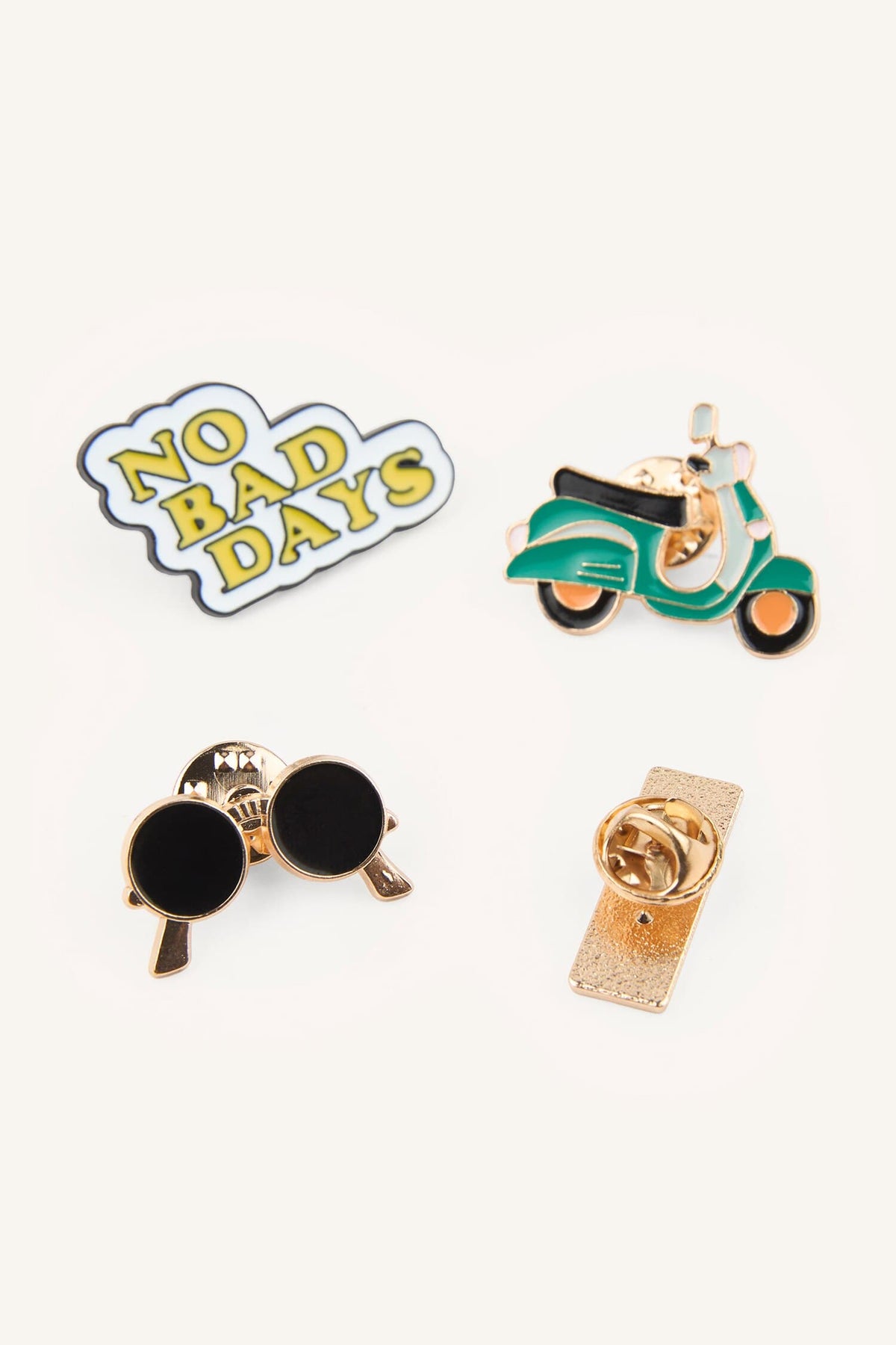 4-Piece Brooch Badge Set