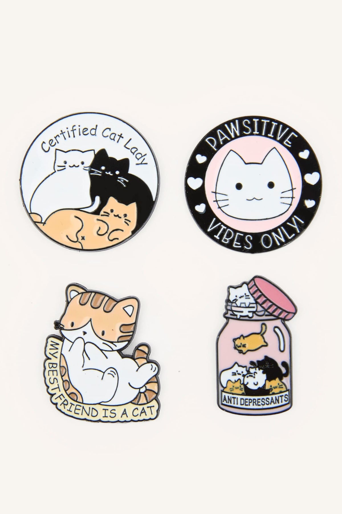4-Piece Brooch Badge Set Main image