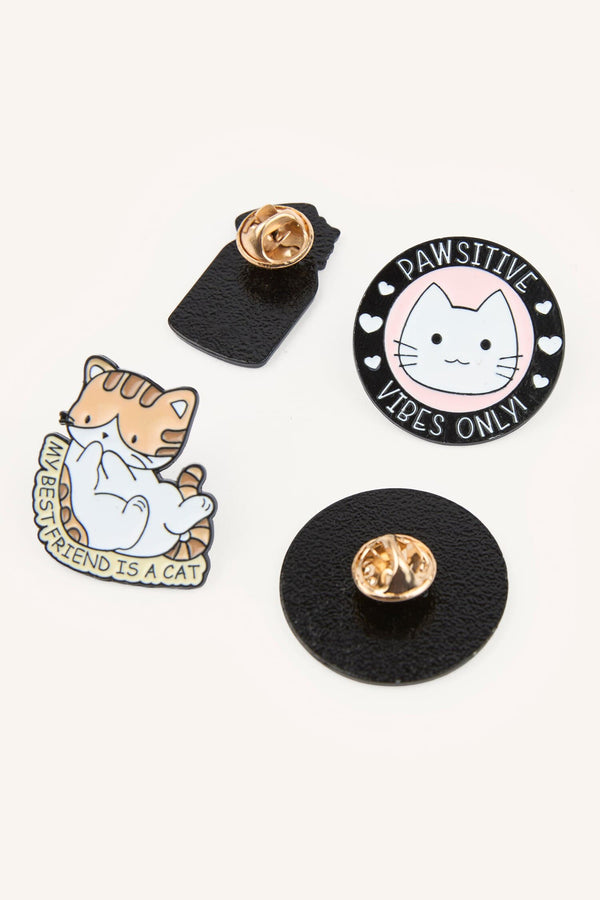4-Piece Brooch Badge Set