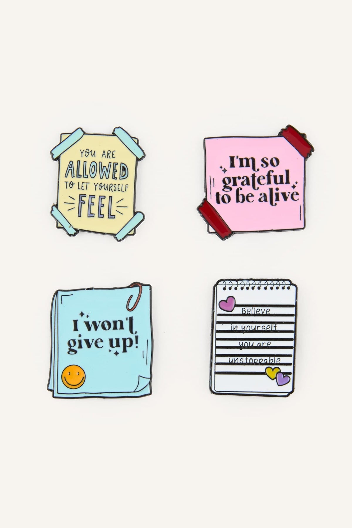 4-Piece Brooch Badge Set Main image