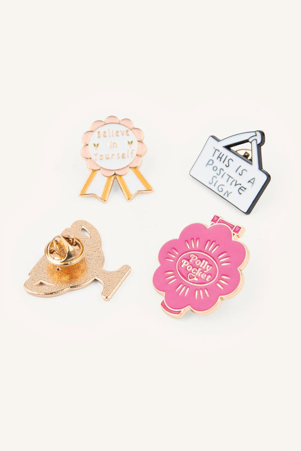 4-Piece Brooch Badge Set