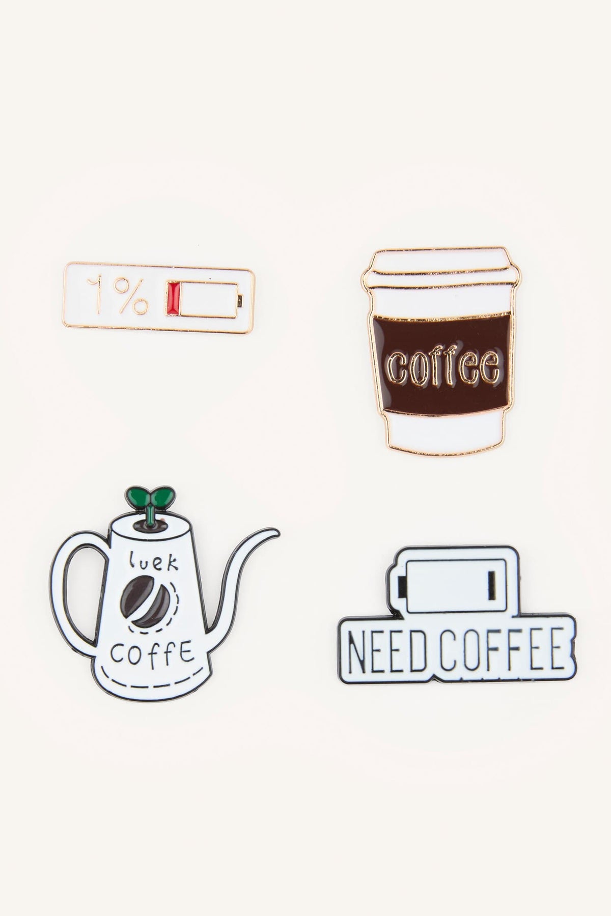 4-Piece Brooch Badge Set Main image