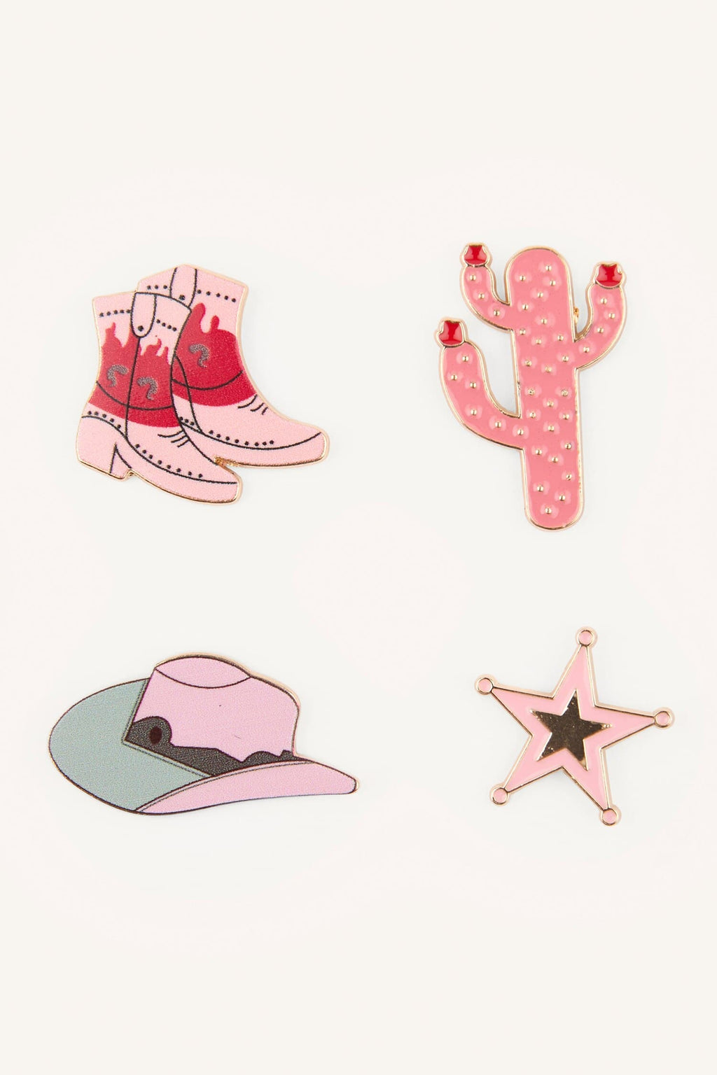 4-Piece Brooch Badge Set