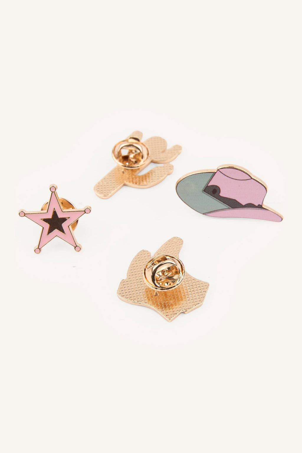 4-Piece Brooch Badge Set
