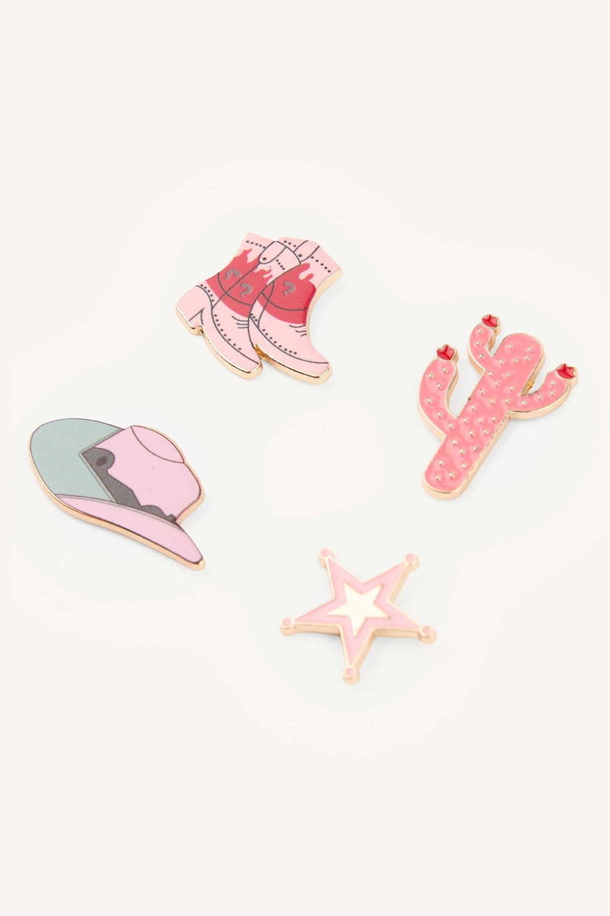 4-Piece Brooch Badge Set