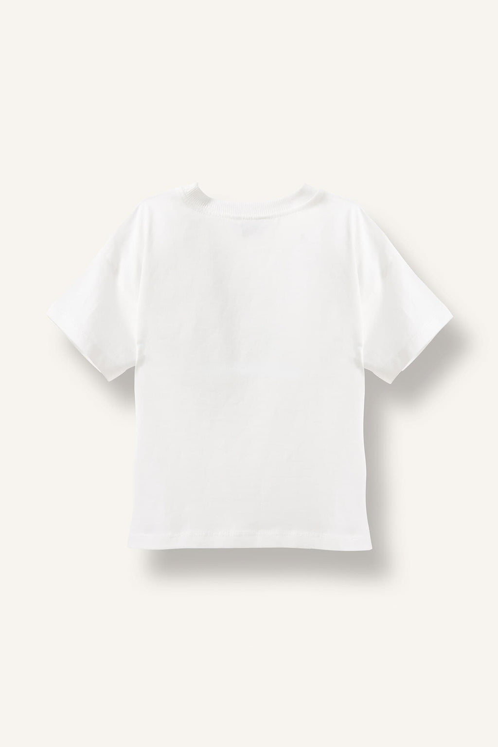 100% Cotton Overless Printed Short Sleeve Ecru T-Shirt Baby Boy