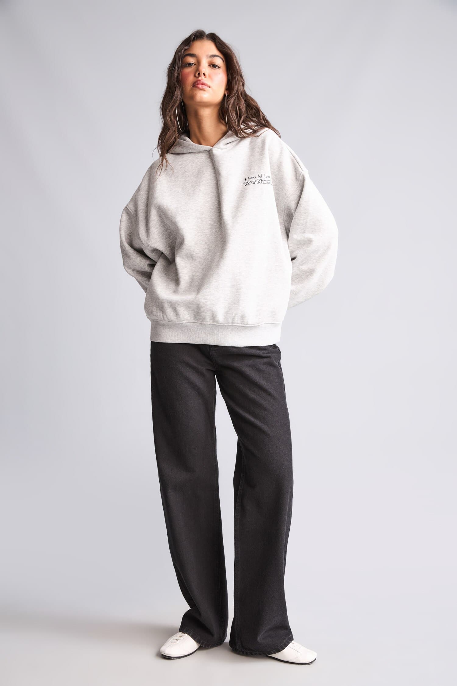 Overshırt Fitted Hooded Printed Thick Fabric Sweatshirt Secondary image