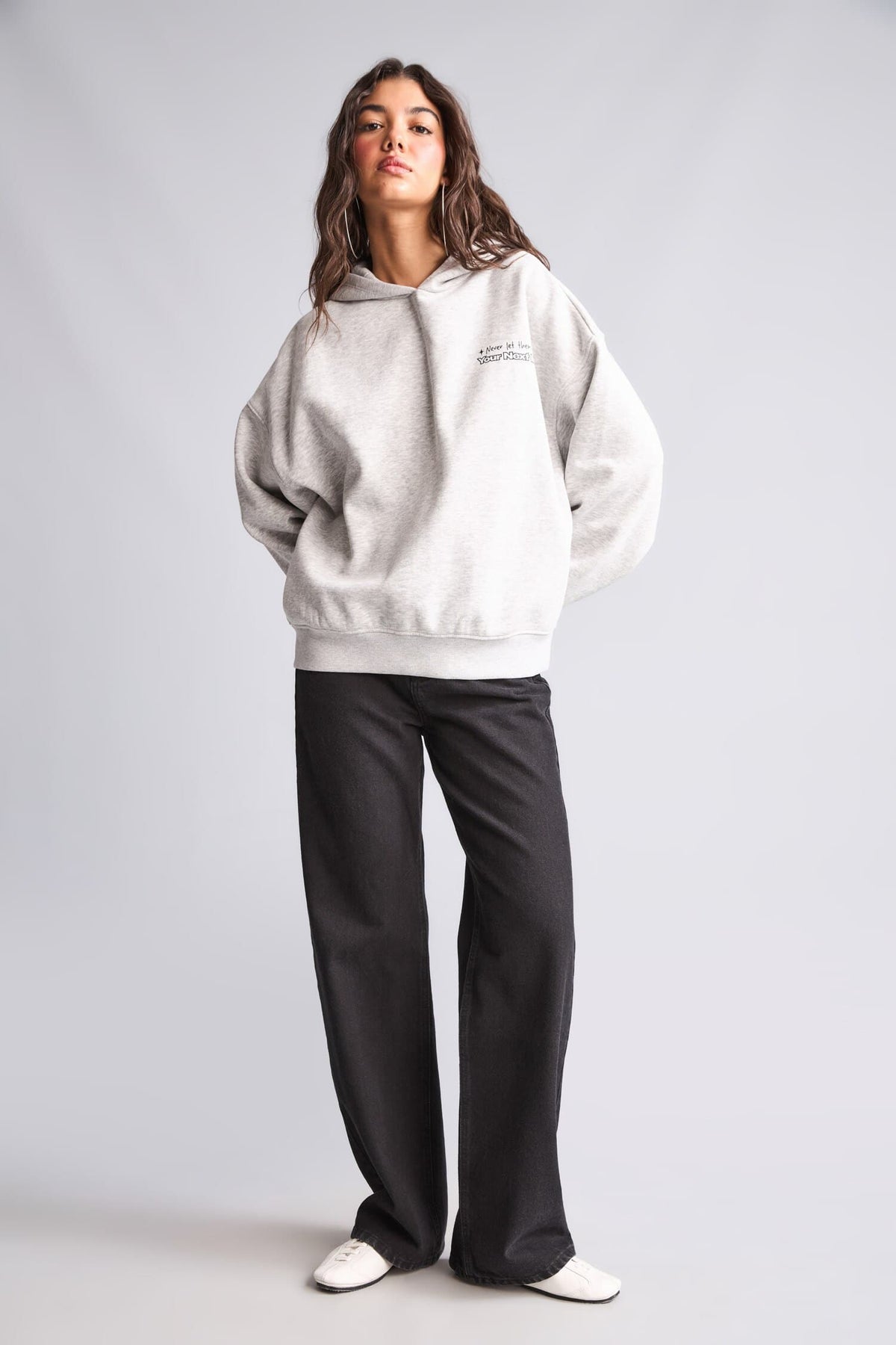 Overshırt Fitted Hooded Printed Thick Fabric Sweatshirt