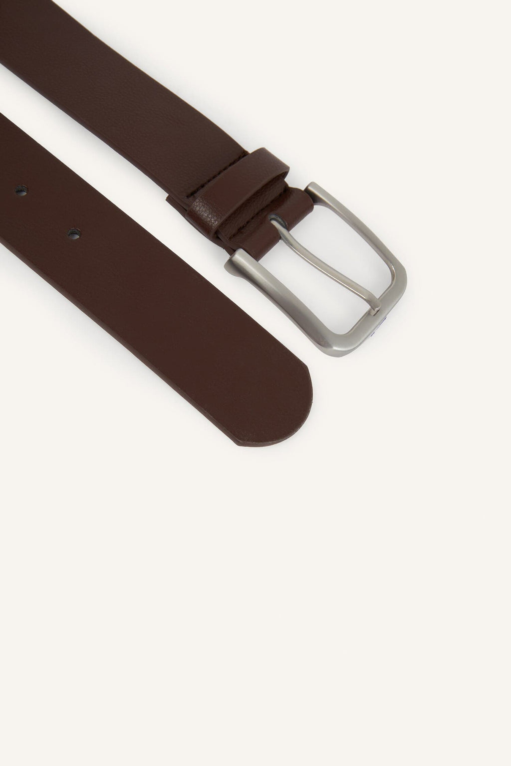 Mens Rectangle Buckle Faux Leather Daily Belt
