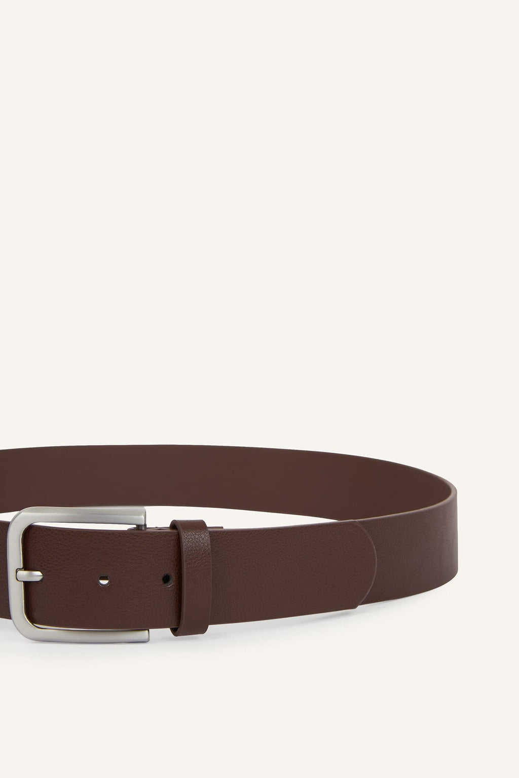 Mens Rectangle Buckle Faux Leather Daily Belt