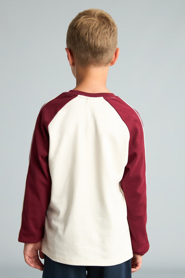 Printed Long Sleeve T-Shirt Top Flexible Waisted Sweatpants 2 Pcs Boys