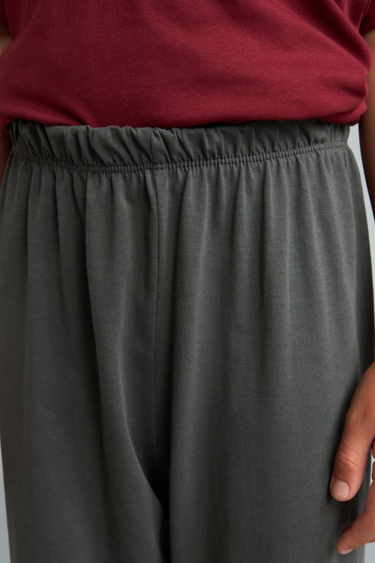 Regular Fit 2-Pack Short Sleeve Printed Burgundy Pajama Set Boy