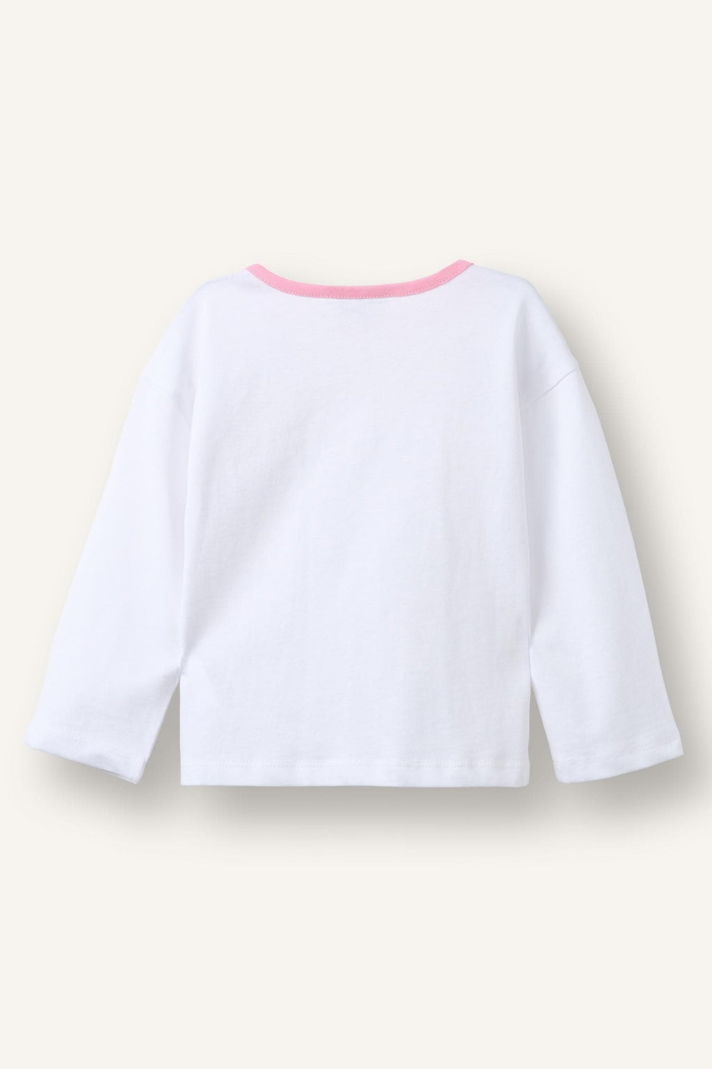 Regular Fit Crew Neck Figured Combed Cotton Long Sleeve T-Shirt Baby Girl