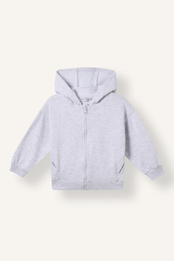 Hooded Pocket Zippered Sweatshirt Sweatshirt Cardigan Baby Girl