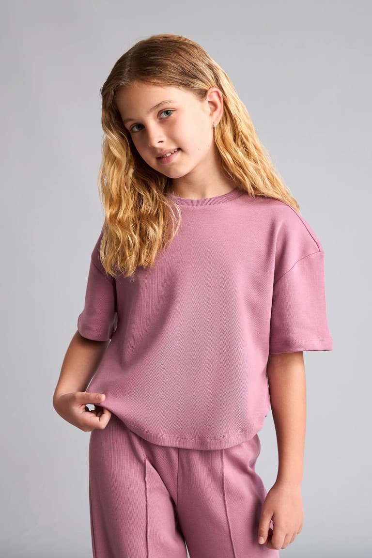 100% Cotton 2-Pack Short Sleeve Indigo Set Girls