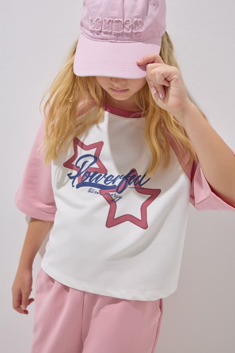 Printed T-Shirt Sweatpants 2 Pcs Girl